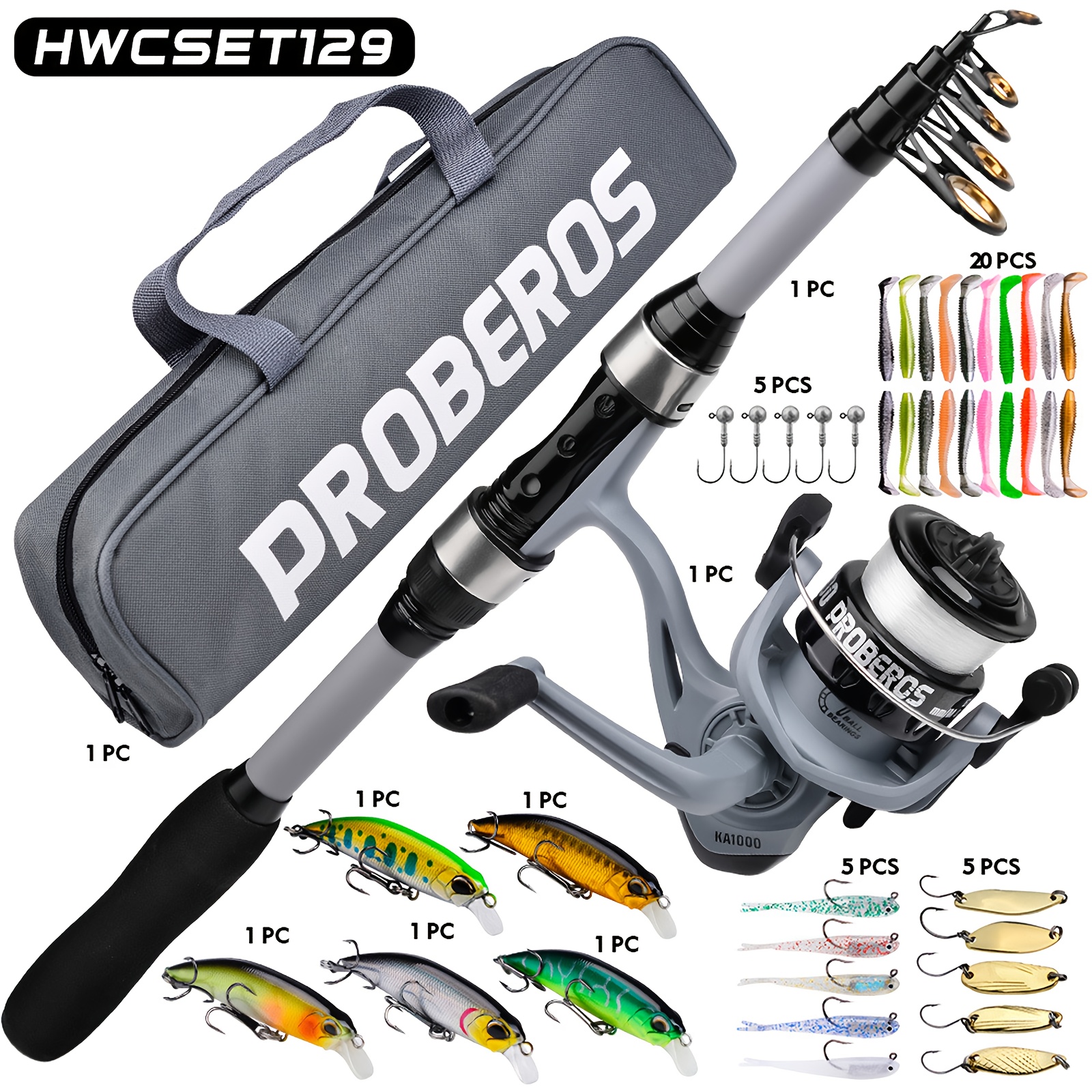 44pcs/ combination set lure fishing gear set fishing