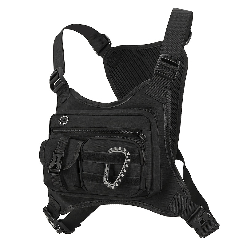 Image of Chest Bag For Men And Women - Adjustable Straps, Multiple Pockets, Ideal For Running, Hiking, Sports & Workouts, Secure Storage Pouch|sleek |durable Zipper Pockets