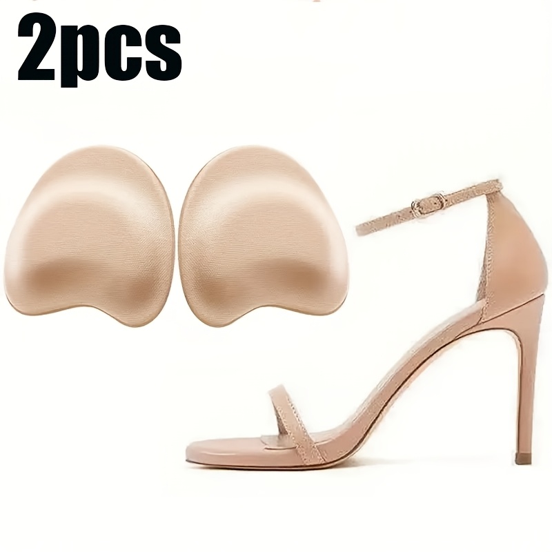 TEMU 2pcs Self-adhesive High Heel Shoe Insoles, Anti-slip, Breathable, Cushioned Thick Sole Pads, Grip, Wear-resistant Non-slip Pads (beige/black),