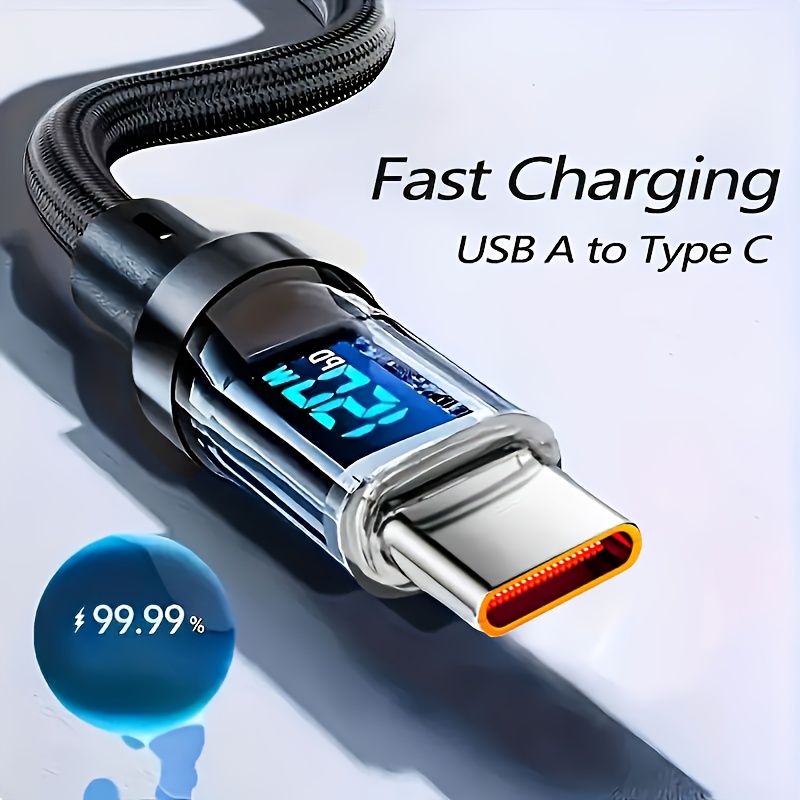 item picture Fast Charging Cable, 120W Maximum USB Type-C Super Fast Charging Compatible with Iphone17/16/15 Series, Thickened High-Quality Braided USB C Fast Charging Cable Suitable for Samsung, OPPO, Vivo And Other Type-C Devices