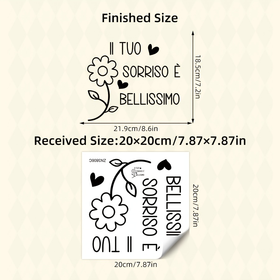 Brup Italian Inspirational Quote Mirror Sticker "il Tuo È Bellissimo" - Self-adhesive Pvc Decal With , Semi- For Bathroom, Bedroom, & Pvc Windows - Removable Home Decor