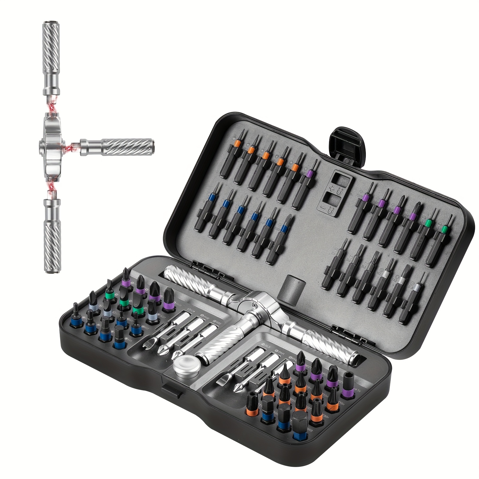 palm sized 24 in 1 magnetic diy tool set with detachable t shaped ratchet handle multifunctional screwdriver kit for     socket bits and torx keys screwdriver set   set magnetic storage case Product details 3