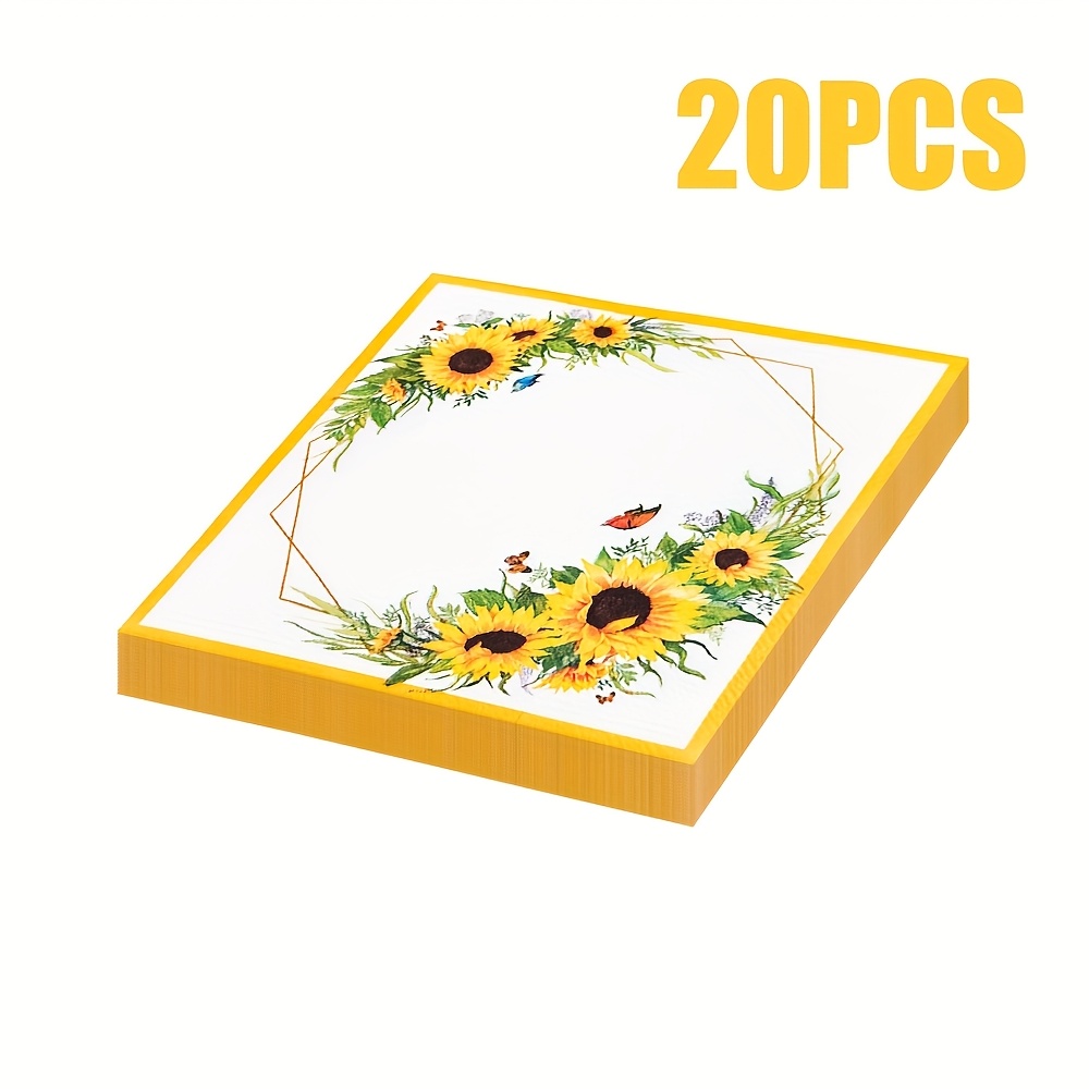TEMU Lot de 20 mouchoirs jetables à 2 couches, mouchoirs de décoration de fête, motif , mouchoirs imprimés, 13x13 pouces pour Halloween, Noël