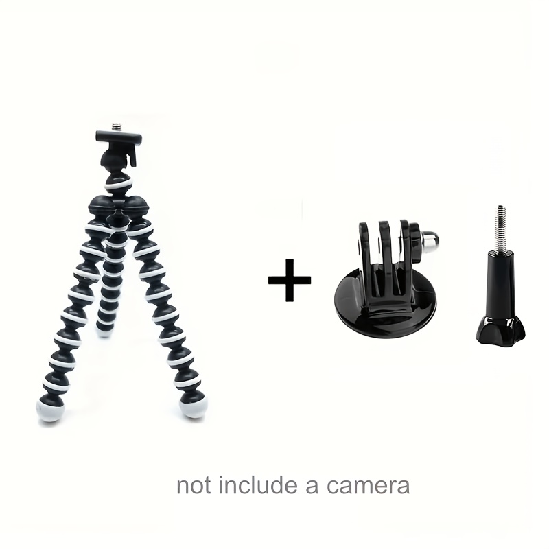 TEMU Flexible Tripod Bracket For Hero 13, 12, 11, 10, 9, 8, 7, 6, 5, 4, 3 Sports Camera, 360 X5, X4, Phone, Sports Camera Additions, Camera Mounts,