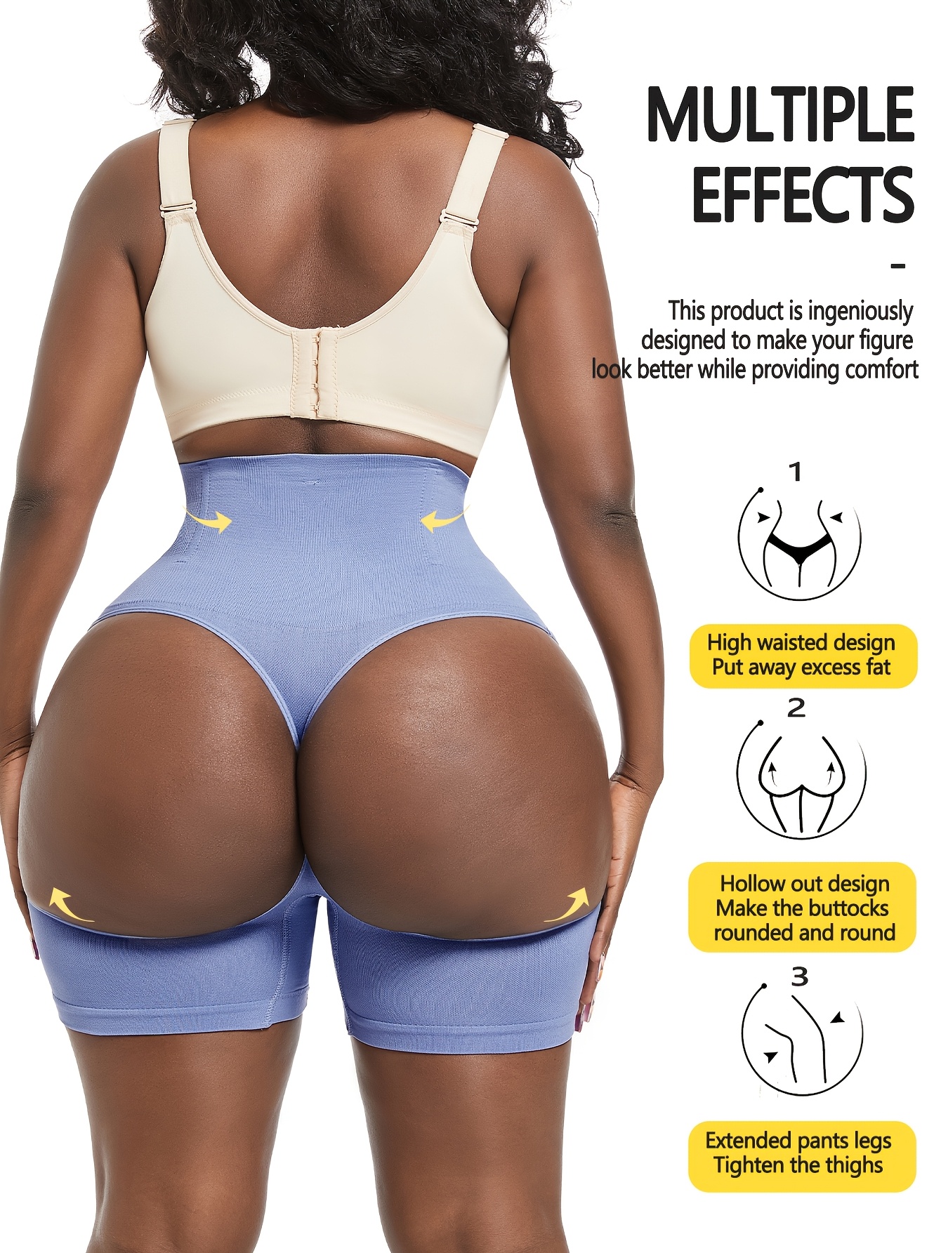 Two piece set of hip lifting pants with a feminine feel, revealing buttocks and lifting hips, shaping the body with a large waist and waist cinching, and shaping the abdomen