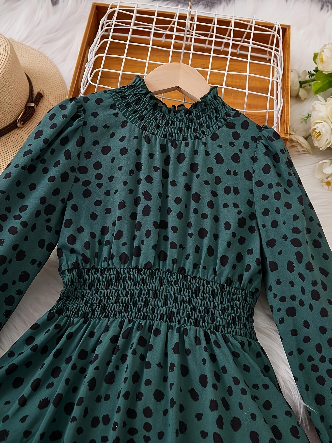 dalmatian print ruffle dress | Temu Pakistan