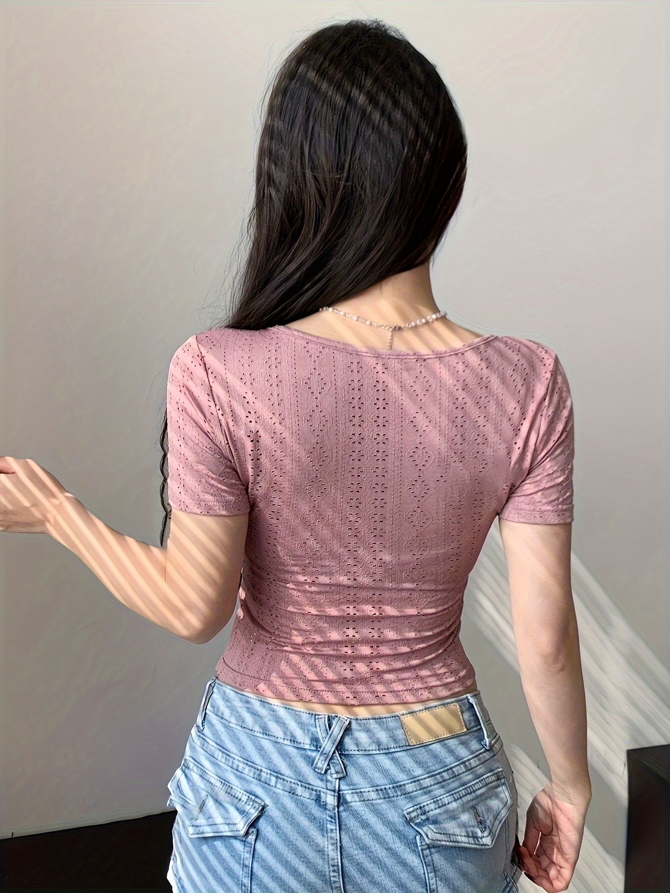 half mesh top