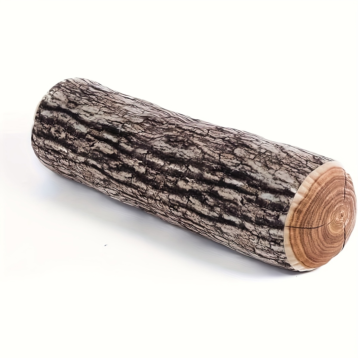 TEMU Tree Trunk Pillow, 3d Printed Cylinder Floor Pillow For Gaming Room, Realistic Wood Grain Decor For Living Room Bedroom, Modern Accent
