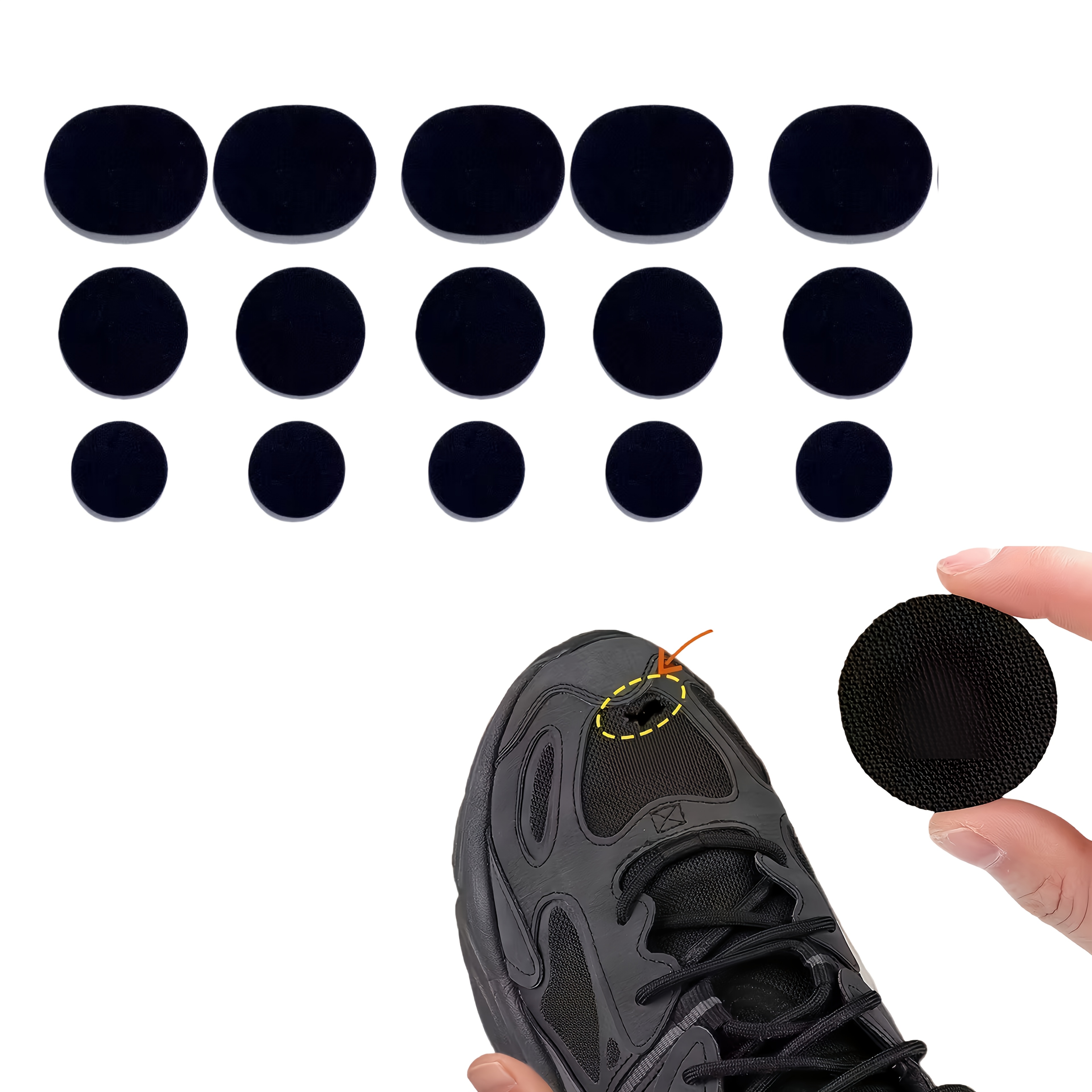 TEMU 15pcs Shoe Upper Repair Patches, Stickers, Self-adhesive Shoe Repair Patches For Holes, Suitable For Enthusiasts, Daily Shoe Wearers, And Diy