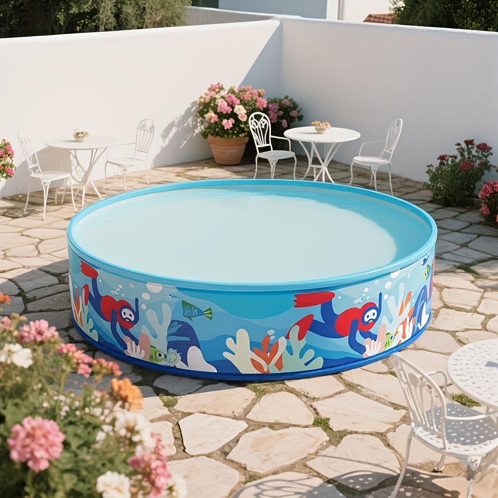 1  size   hard plastic non inflatable pool and ball pit suitable for adults dogs foldable circular pool for indoor outdoor backyard lawn   play Product details 4