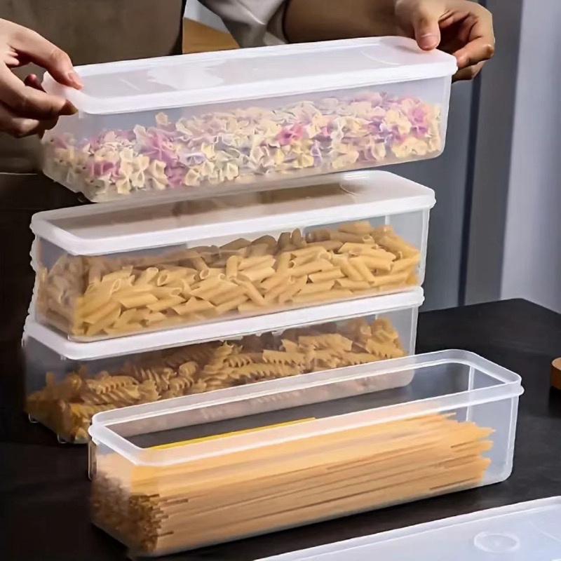 6 vnt. (3 vnt. dangtelių ir 3 vnt. dėžučių) PP plastikinės šviežumo išsaugojimo dėžutės su dangteliais, šaldytuvo virtuvės laikymo dėžutės, sukraunamos laikymo dėžutės žaliems svogūnams, koriandrui, imbierui, česnakams, makaronams, kiaušiniams