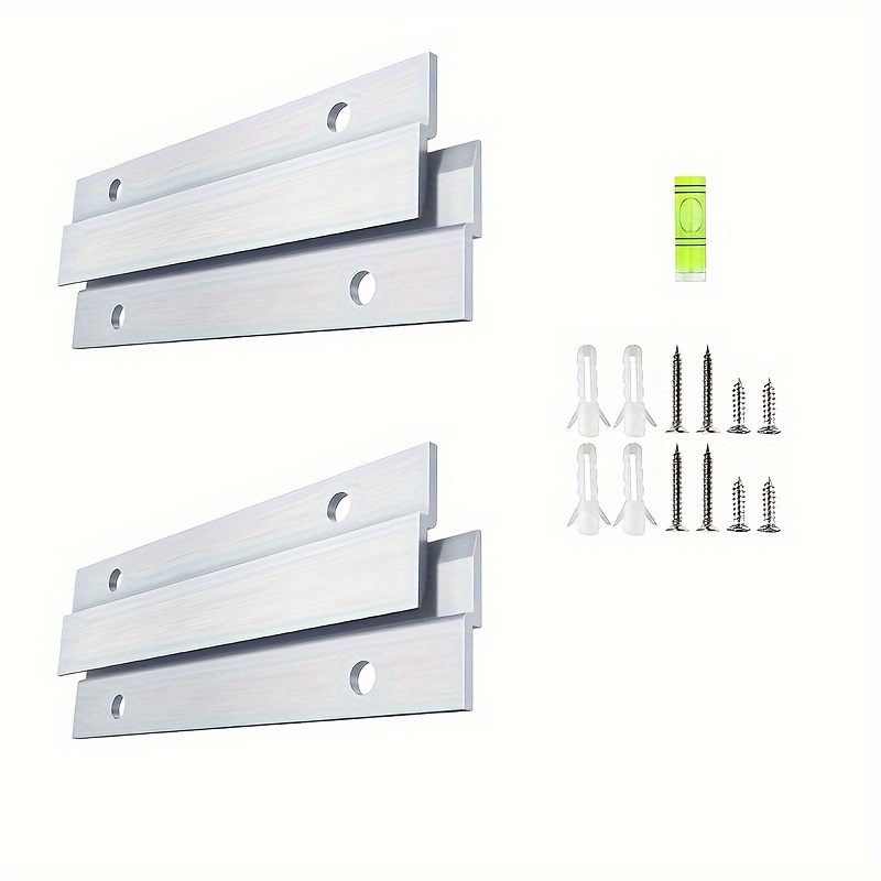 

Industrial Style Aluminum Z-shape Wall Mounting Hook Bar For 4 Inch Picture Hangers - Easy Installation, Polished Finish