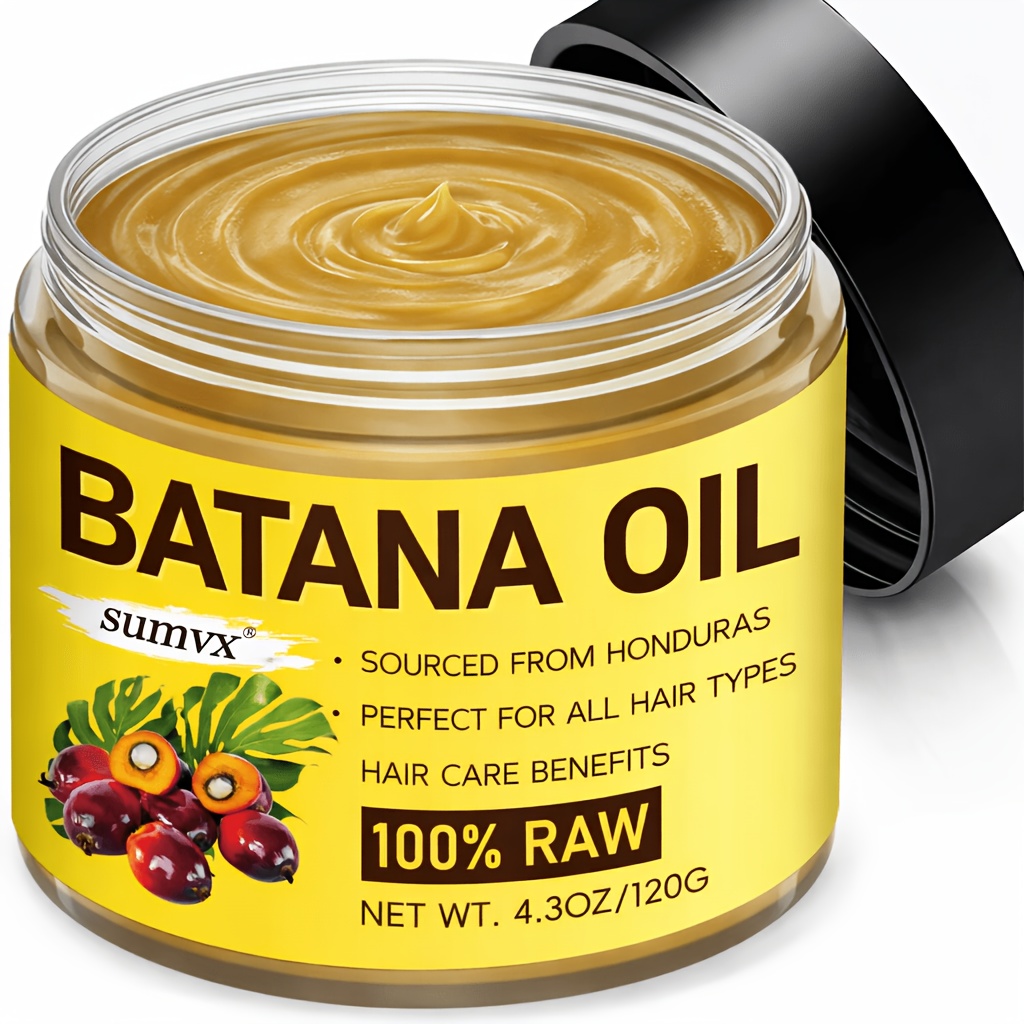 Image of Honduras Batana Hair Oil - 100% , Moisturizing & Smoothing For All Hair Types, Ideal For Dry Care - 4.3oz/120g, Natural Hair Care|smooth |moisturizing Benefits, Hair Care Products