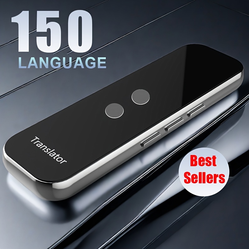 1pc languages translator device two way instant translator app online voice translation 150 languages   portable   high   translator device for travel  