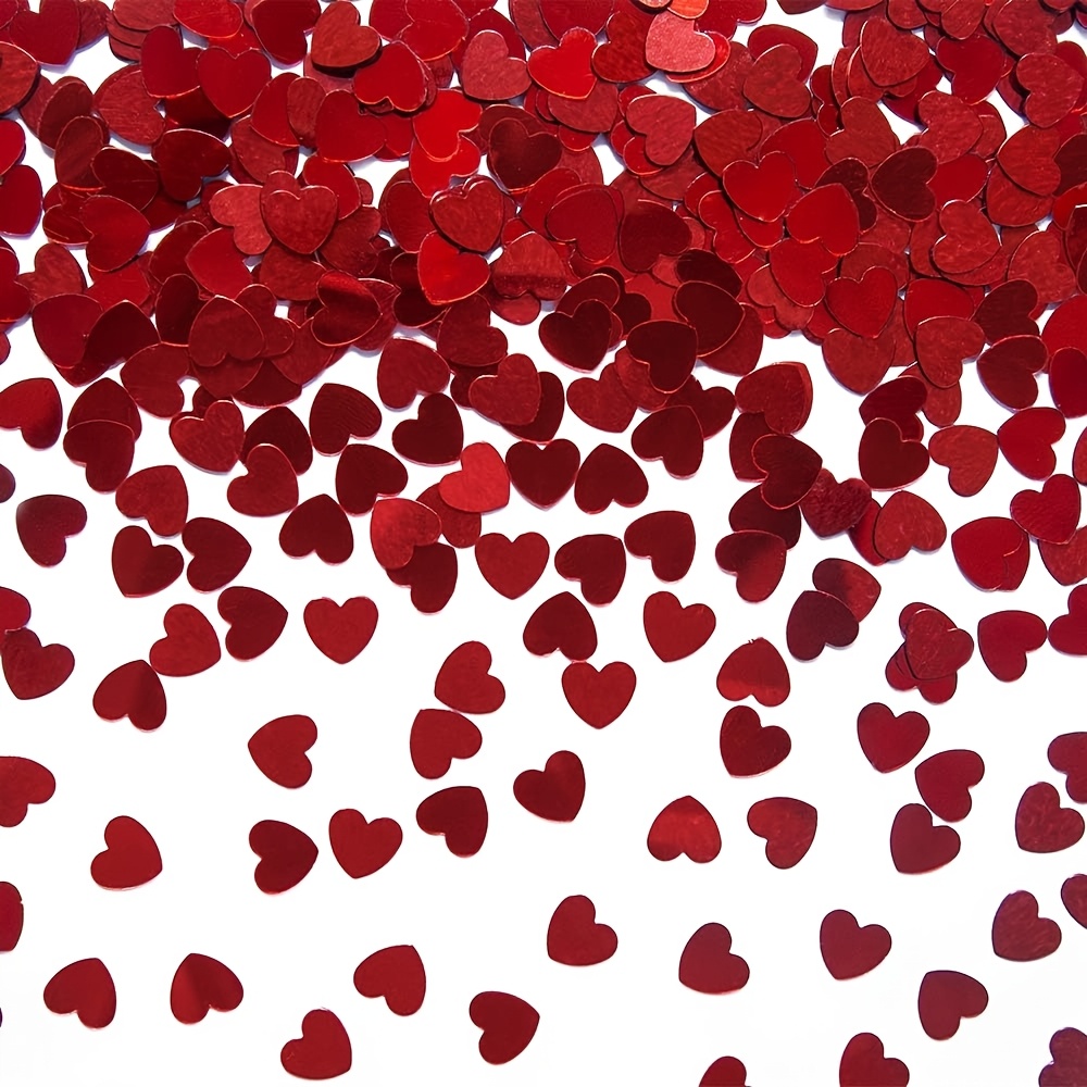 100 Herzförmige Schwamm-Blütenblätter – Rotes Herz-Konfetti Für Valentinstag, Hochzeit & Deko, Ca. 3,5 Cm