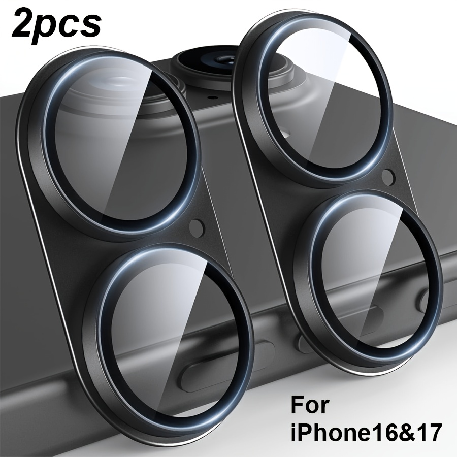 TEMU Confezione Protezioni Fotocamera per iPhone 17 e 16 | in di Alluminio Anti-Sfondamento con AR Anti-Riflesso | Trasmissione Ultra , Compatibile