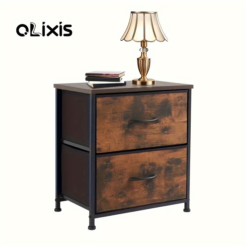 

Olixis Dresser For Bedroom, Storage With 2 Drawer Organizer Closet Chest Small Clothes Fabric Cabinet, Urniture Drawer , Living Room, Entryway, Black