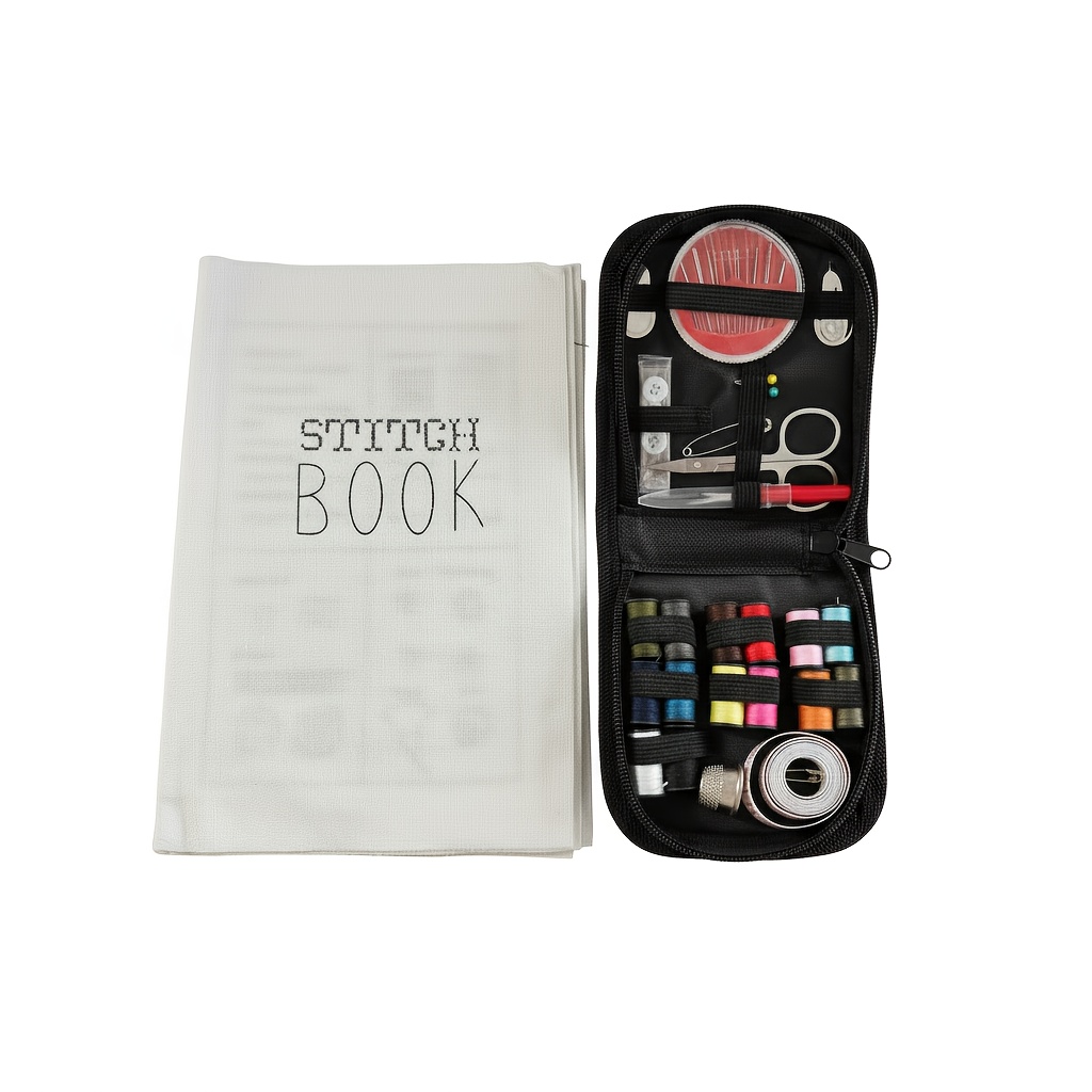 TEMU 28pcs Sewing Tools And Beginner Sewing Book | French Embroidery Book, 106 Techniques, Creative Sewing Book, Embroidery Thread Guide, Portable