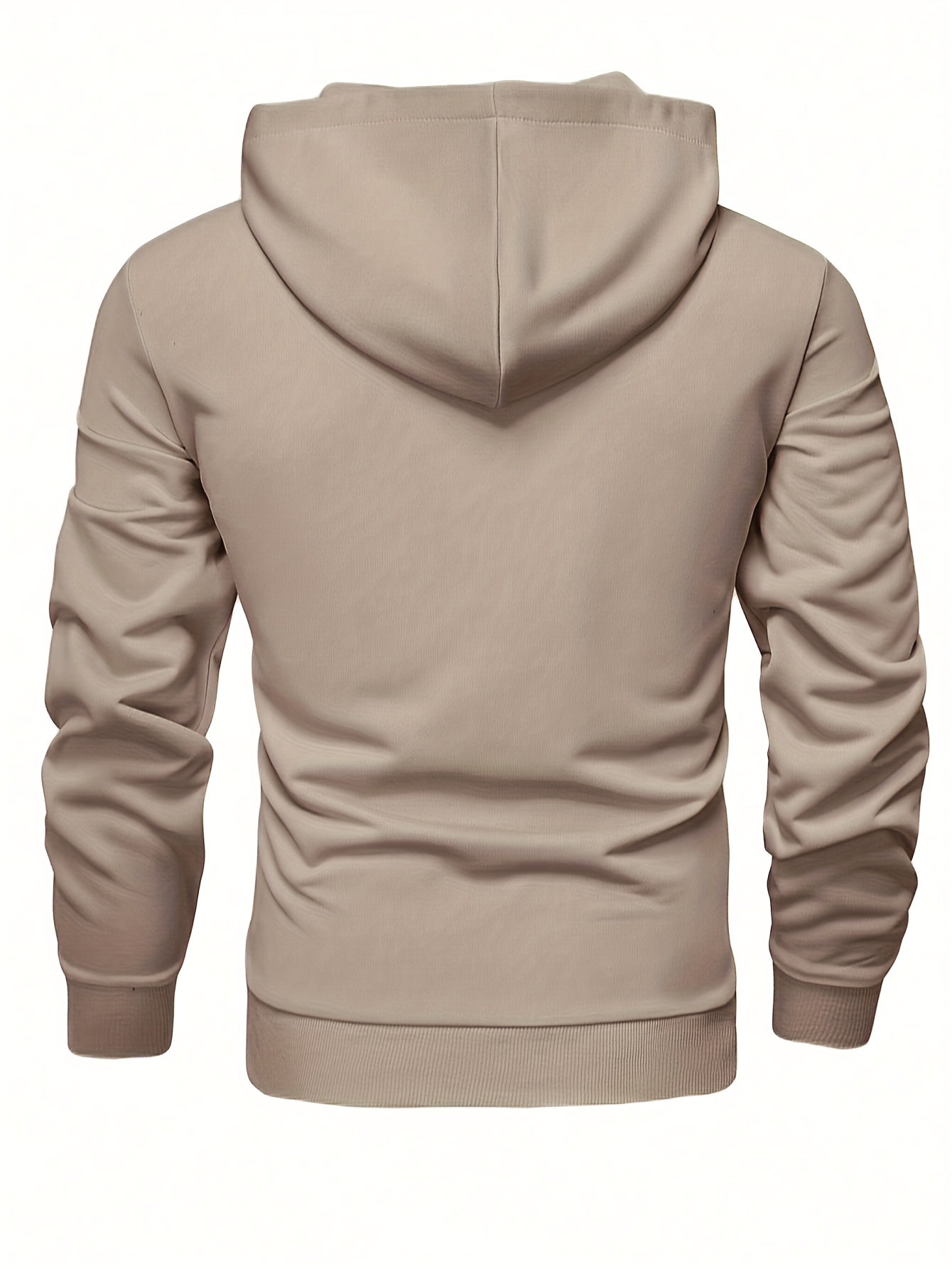 Men's Casual Green Hoodie with Half-Button Placket - Long Sleeve, Soft Polyester Fabric, Comfortable & Stylish for Spring/Fall, Casual Wear Hoodie | Minimalist Hoodie | Knitted Texture, Sweater Hoodie