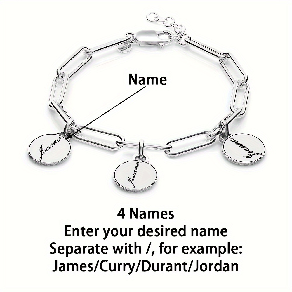 Women's 18K Gold-Plated Personalized Name Bracelet, Custom Gift