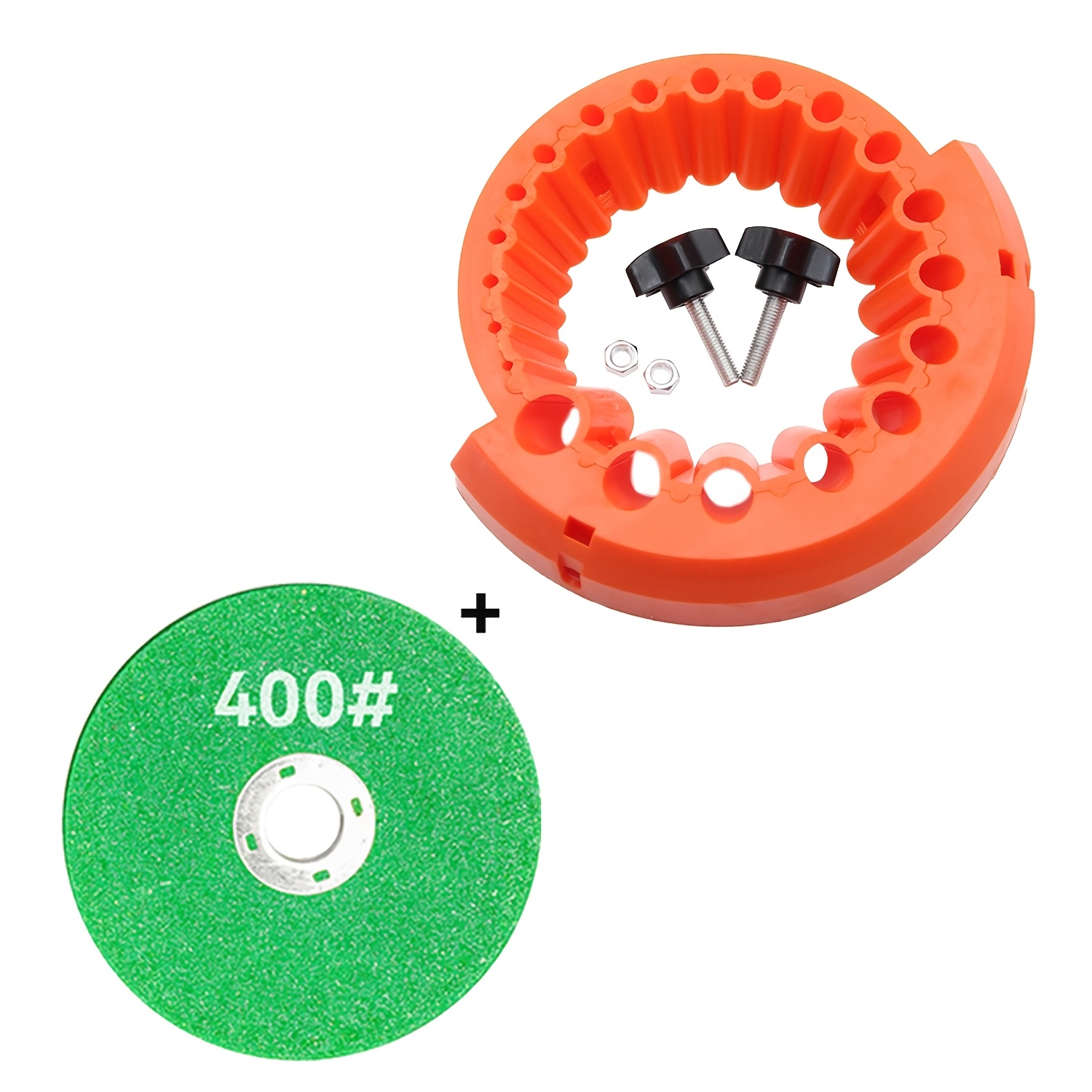 TEMU 2pcs Set Multifunctional Drill Bit Sharpener Kit With 4-inch Polyresin Grinding Wheels, Universal Sharpener For 2-13mm Drill Bits, Instantly
