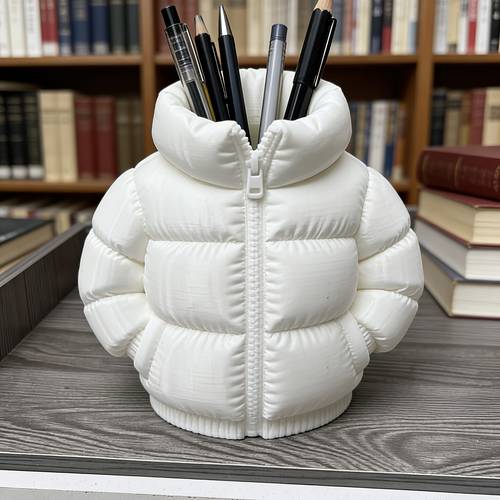 portapenne a forma di stampato in 3d, originale e , per decorare la scrivania per studenti office. idea regalo.