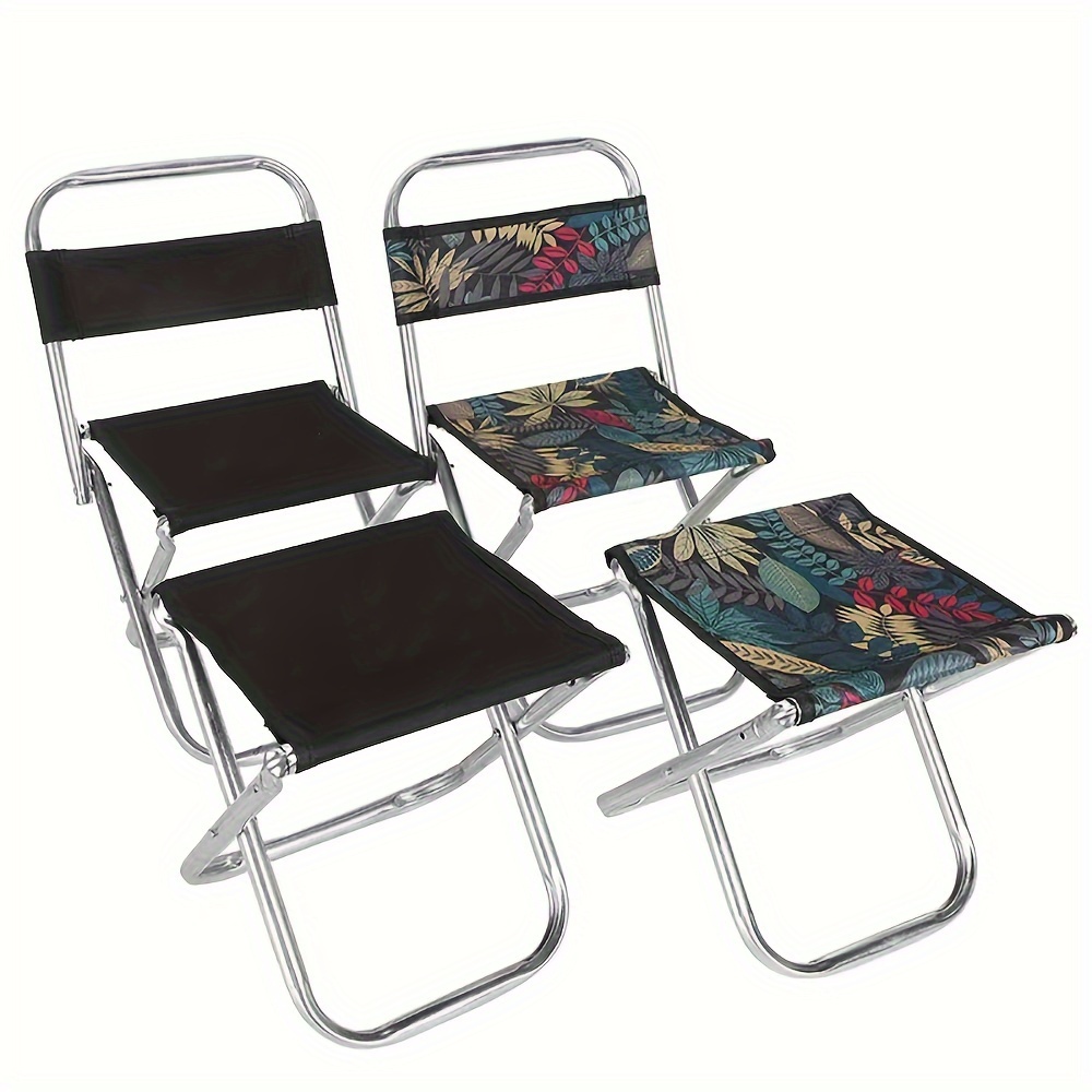 

1pc, Portable Outdoor Folding Chair With/without Backrest, Chair For Outdoor Leisure, Fishing Stool, Household Stool