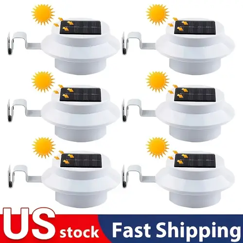 6pcs set solar outdoor fence light detachable led courtyard light semi embedded installation plastic wireless design suitable for outdoor lighting in gardens fences courtyards etc