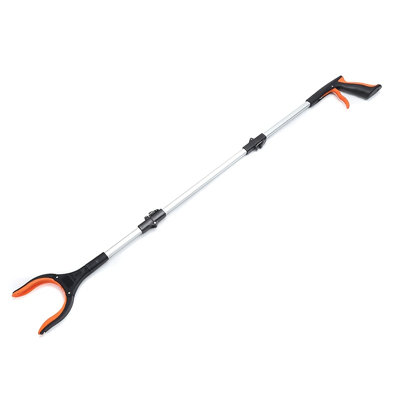 TEMU 43" Extra Long Grabber Tool, Foldable Grabbers For Elderly Reaching Tool With Rotating Jaw Magnets, 4" Wide Claw Opening Retractable Grabber