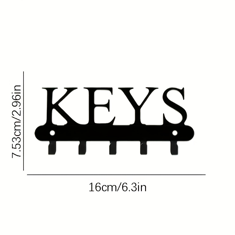 1pc, Metal Wall-mounted Decorative Hook, Towel Key Clothes Hook Organizer, Your Keys Again