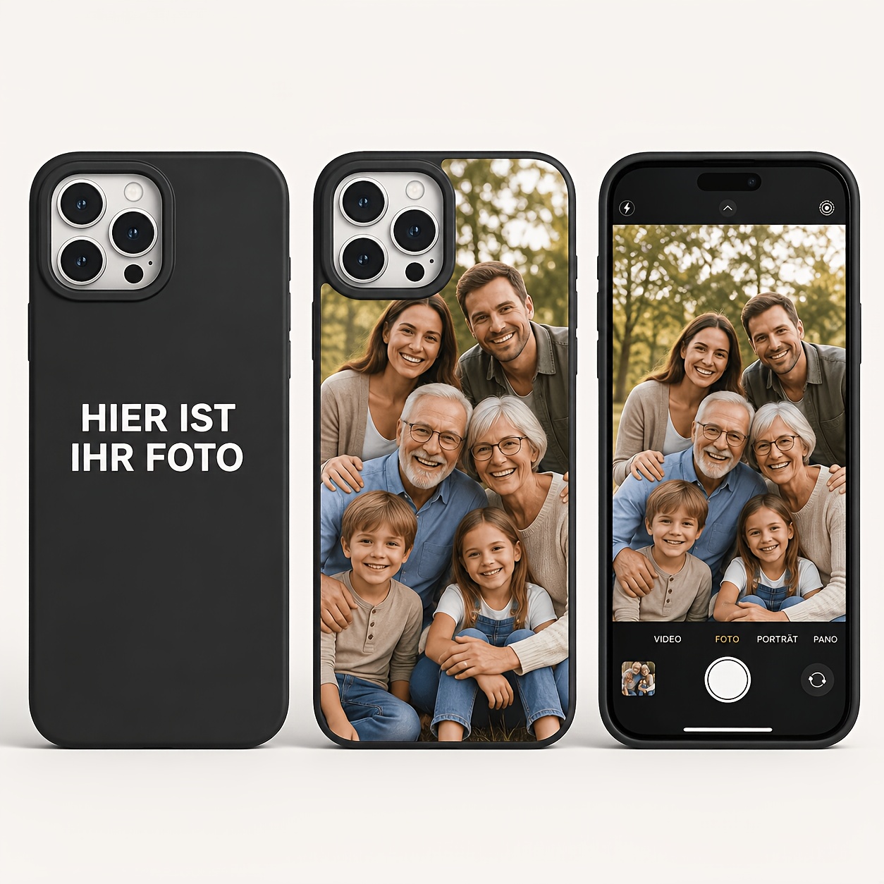 Image of Phone Case - Custom Photo Phone Case, Personalized Text Name Picture Case, Matte Protective Cover, For Iphone 11/12/13/14/15/16/17 Pro Max, Family Couple Photos, Hd Printed Custom Phone Cover