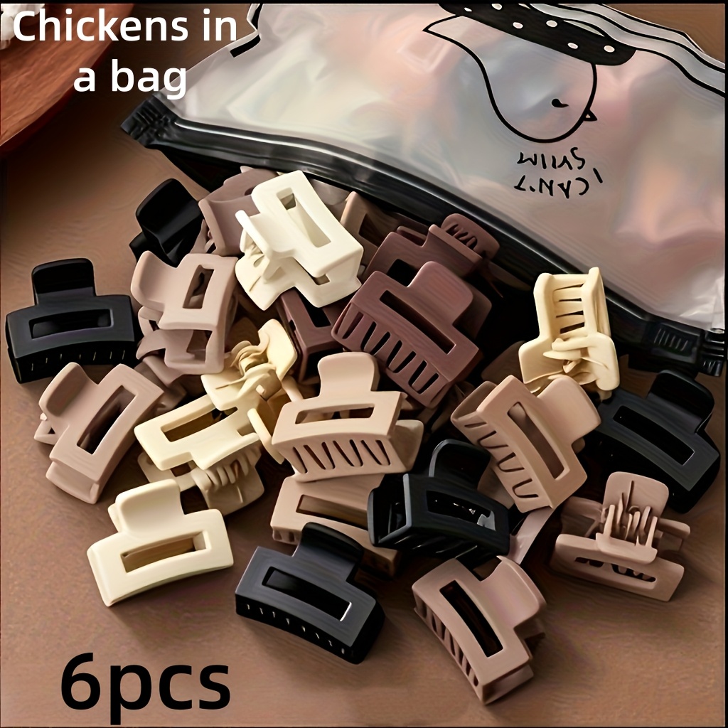 TEMU Mini Pinzas de Acrílico para Rizos, 6/12/18/24/36/42 unidades, con Diseño de Leche y Café, Ideales para Peinados y Combinaciones , Versátiles