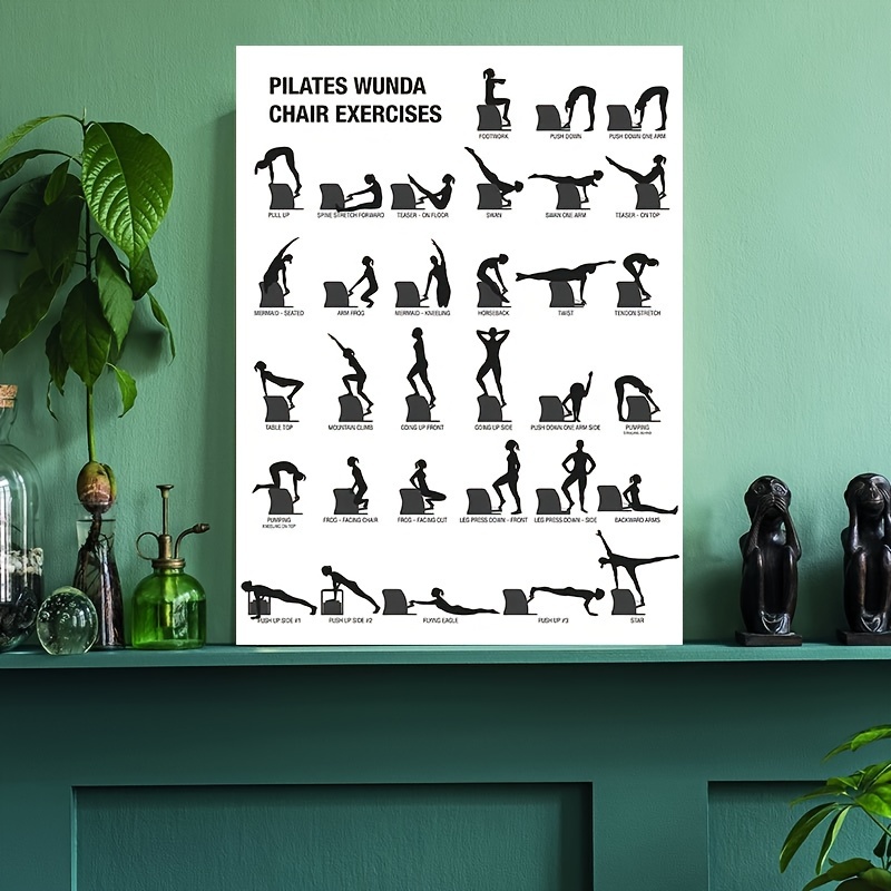 PILATES WUNDA CHAIR Exercises Chart Pilates Studio Decor Gift For