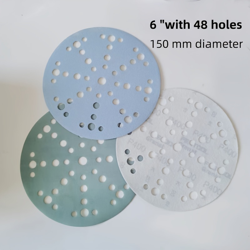 Festool 6-inch 48-hole Sandpaper, 150mm Round Flocked Dry Ground For Car Paint - Dust-free Sanding Disc Abrasive
