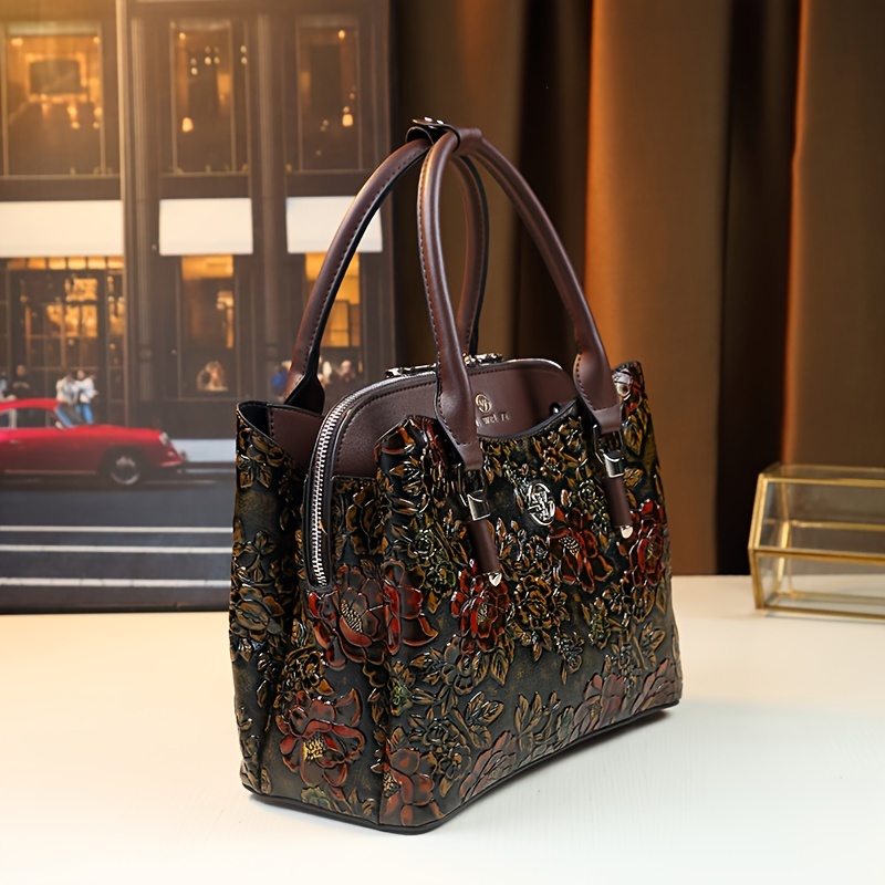 Large Capacity Handbag for Mothers, Retro Light Women's Bag