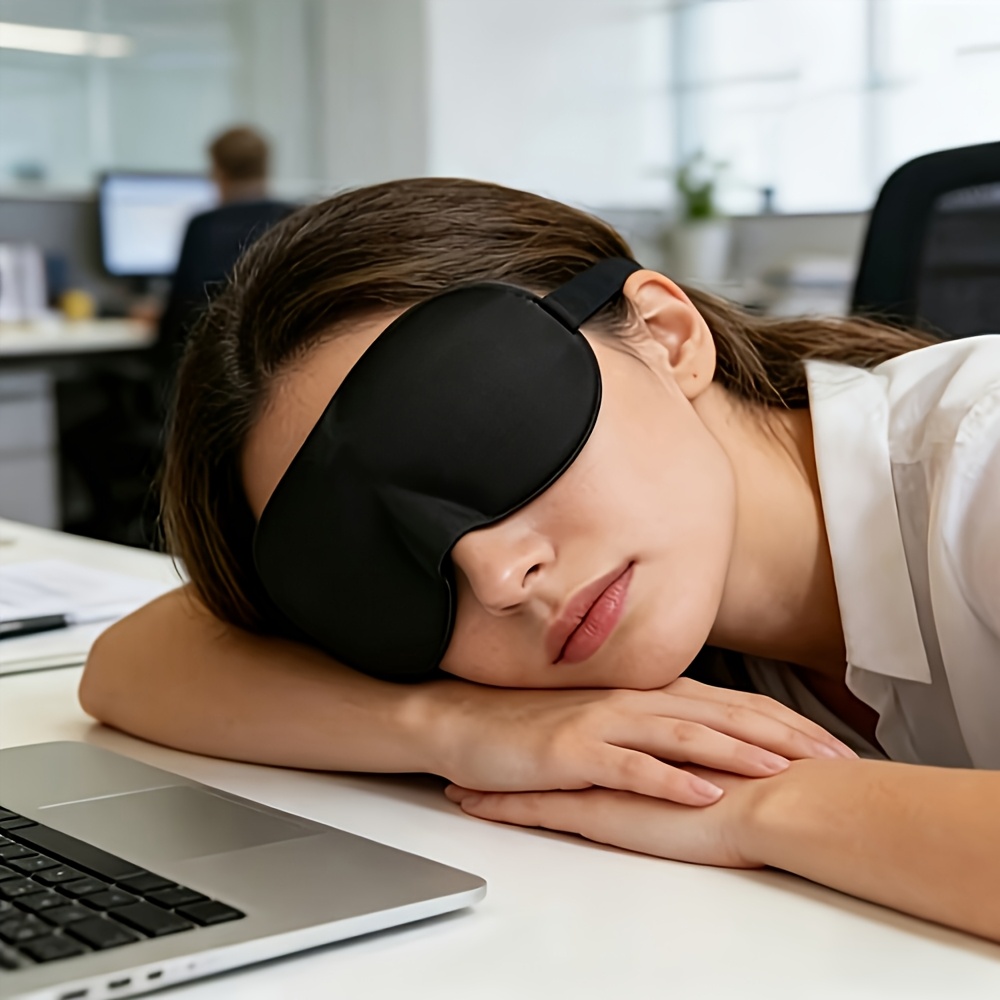 TEMU Ultra- Sleep Mask - Full Blackout, Super Soft And Skin-friendly, Adjustable Elastic Band, Breathable And Lightweight, Ergonomically You Sleep,