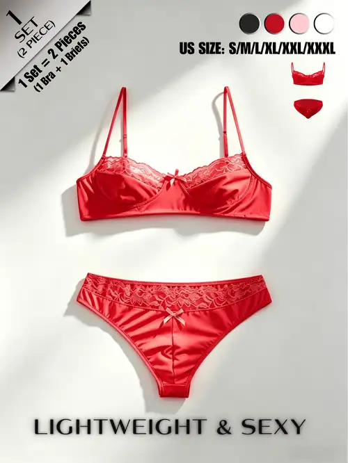1Sets (2pcs) Lingerie Set *'S * Crossdress Front Bow Lace Lingerie Outfit, Lace Underwear & Bra Combo, Extremely Thin And * Seductive & * * Club Performances/Balls, Partner Gift * Options 1Sets (2pcs) Lingerie Set *'S * Crossdress Front Bow Lace Lingerie Outfit, Lace Underwear & Bra Combo, Extremely Thin And * Seductive & * * Club Performances/Balls, Partner Gift * Options