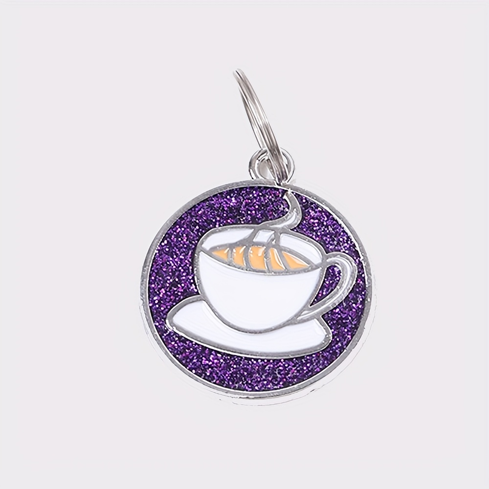 Customizable Coffee Cup-Themed Dog Tags