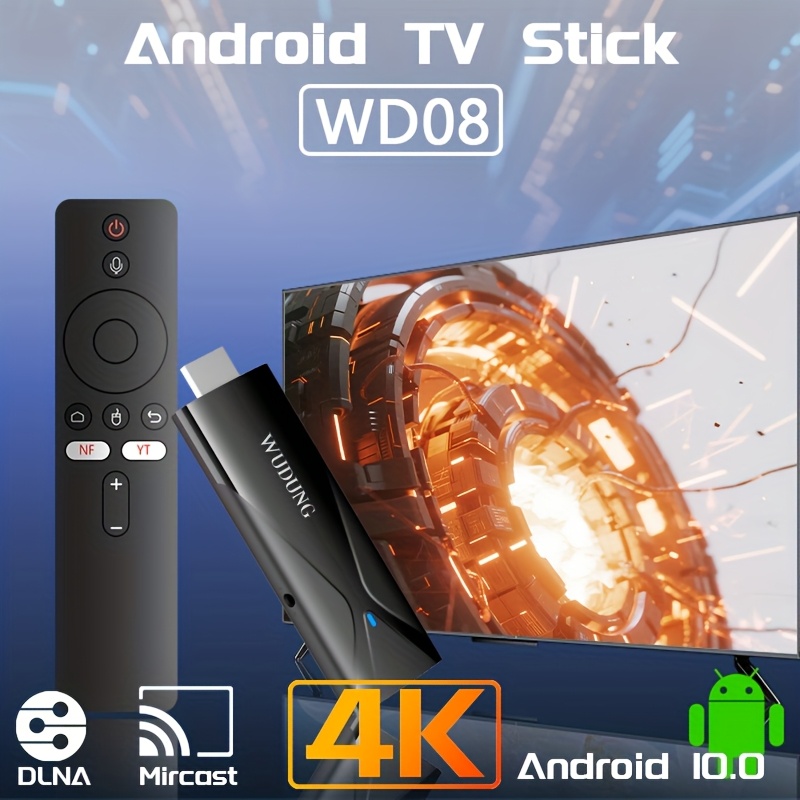 wd08 pro tv stick   h3132g 16g4k hd smart   mini tv stick 2 4g wireless voice remote control