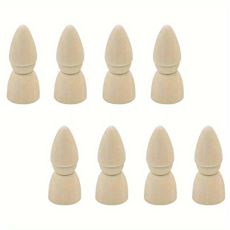 

10pcs Wooden Dowels Wood Dowels Pointed Wooden Wooden Dowels Dolls Wooden For Diy Painting, Decorations ()