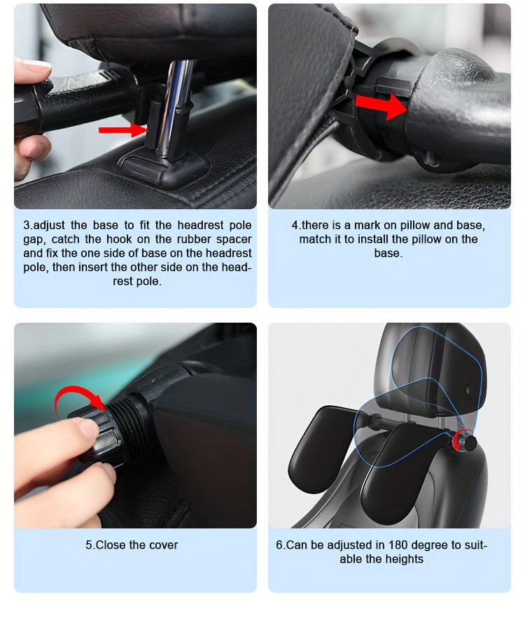 car headrest pillow   extended edition sleeping head and neck support for rear seat   Product details 10