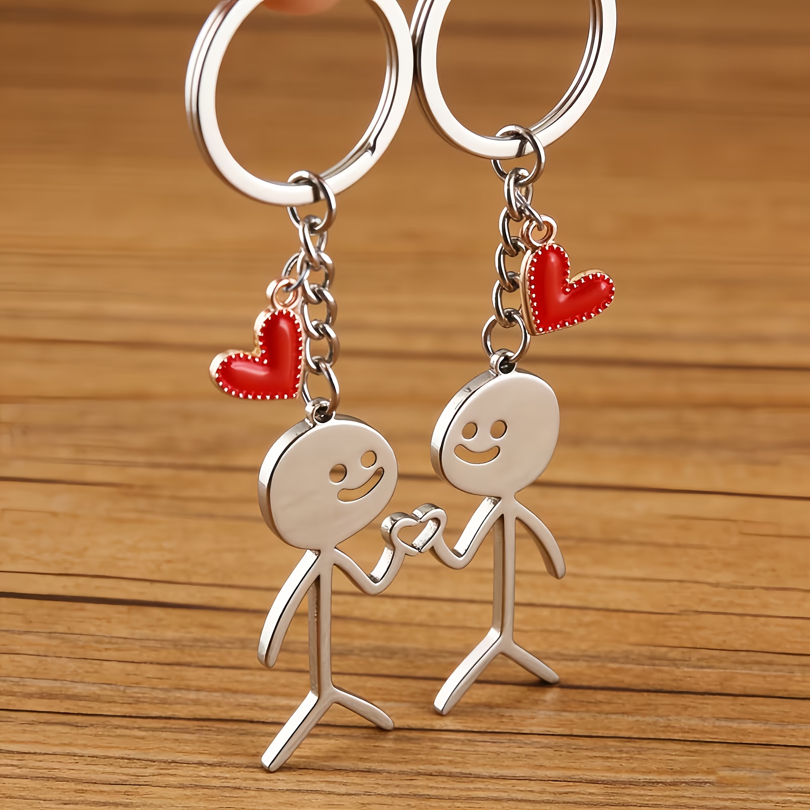 Matchstick Man Love Couple Theme Keychain, Perfect Gift