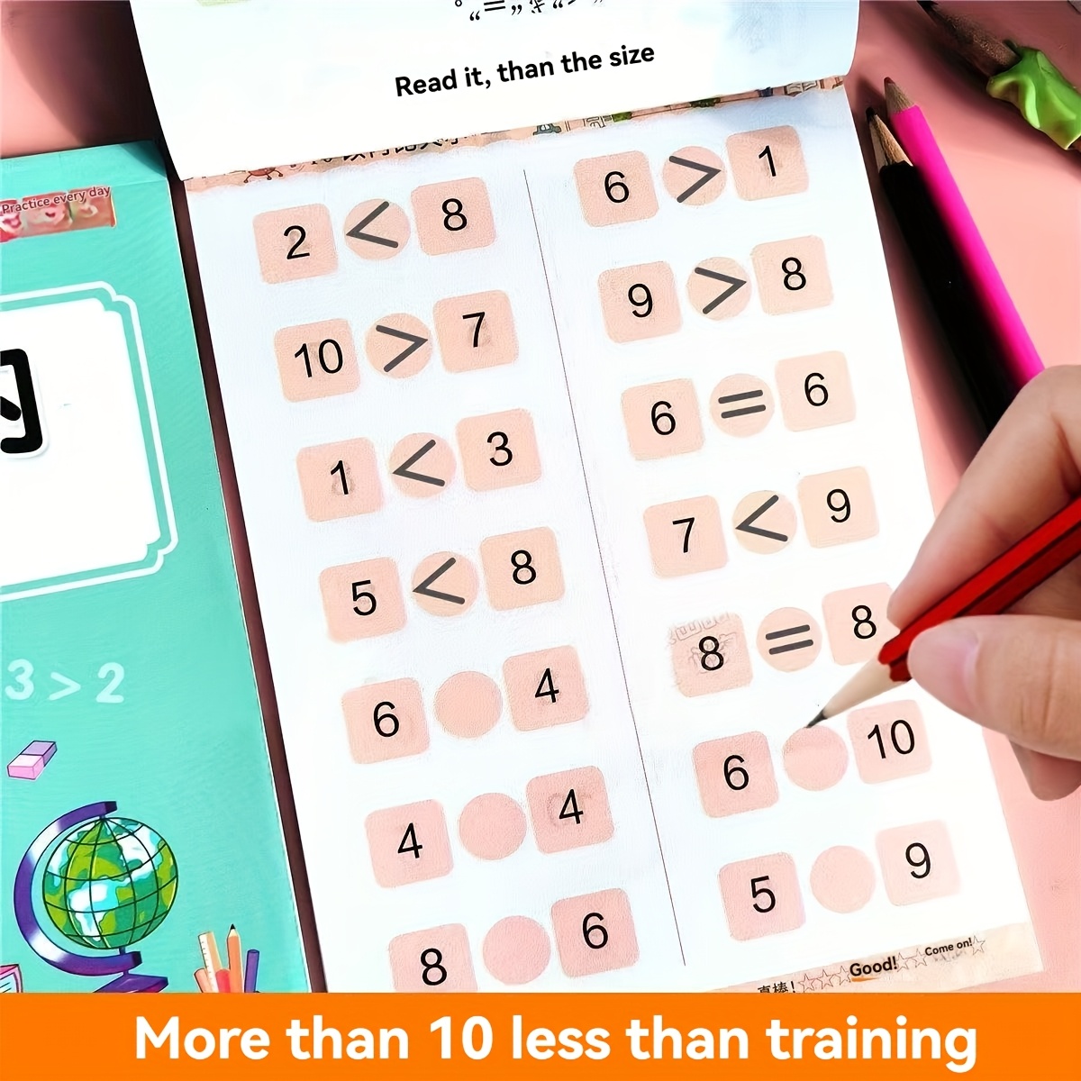 Image of Number Than The Size Of The Special Training, Mathematical Addition And Subtraction To The Results Of The Size Of The Exercise Book. Students, Families, Teachers, Christmas, Thanksgiving Gifts