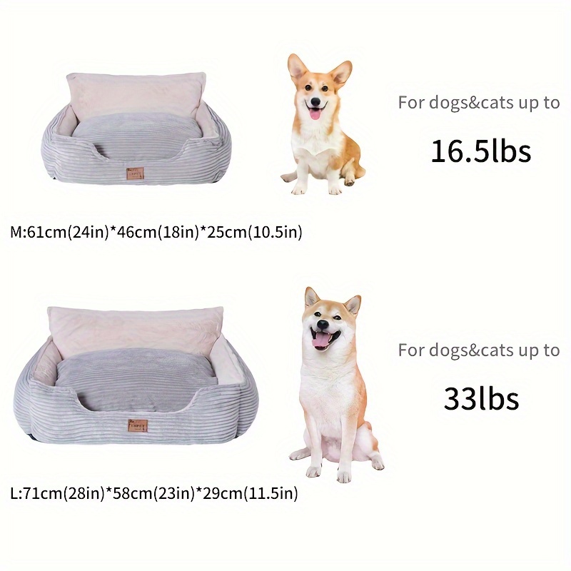 1pc detachable and washable corduroy back dog nest warm cat nest mat sleeping warm furry nest winter   Product details 0