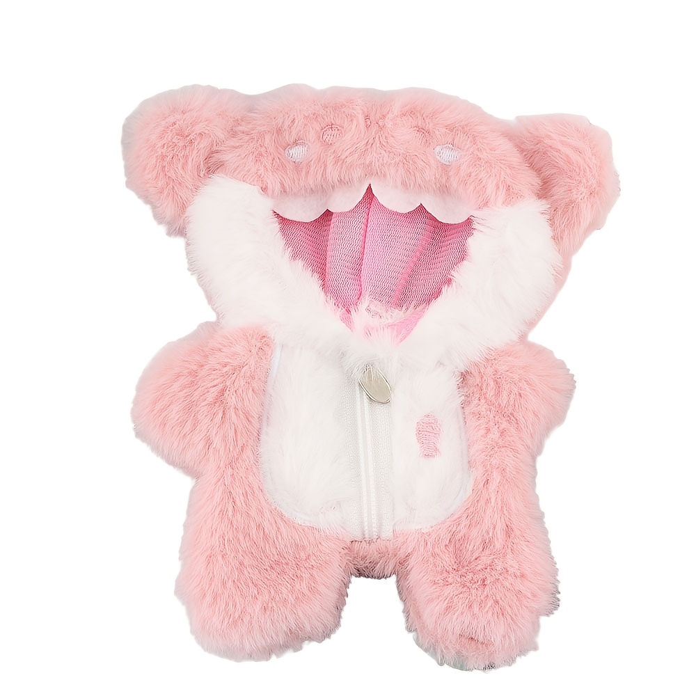 TEMU Vêtement uniquement. Convient pour la poupée en peluche Labubu de 17 cm. Tenue de poupée en peluche rose. Accessoires de vêtements mignons pour