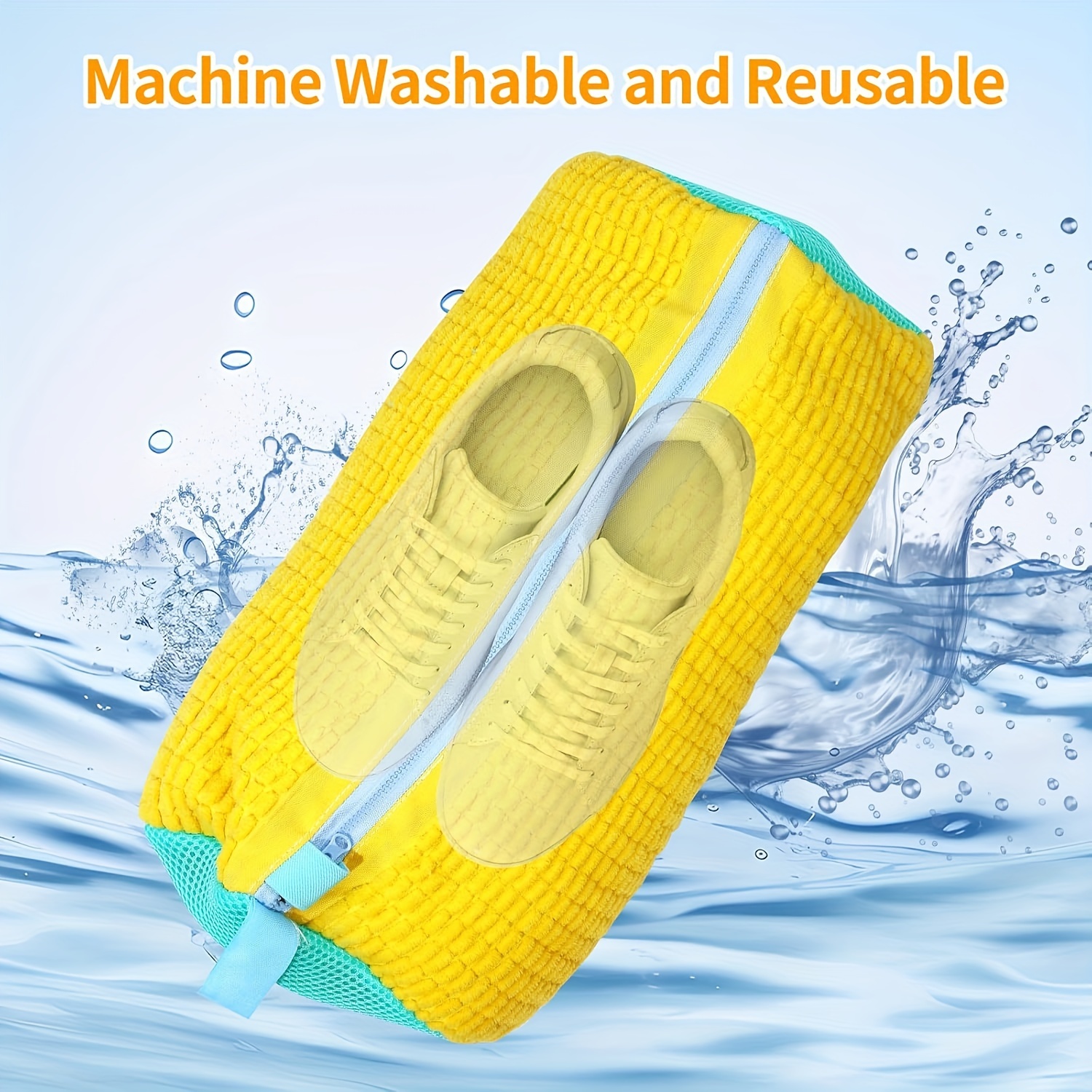 cross border spot washing machine lazy   artifact for home use shoe bag and shoes anti deformation polyester cylindrical wash care bag laundry bags details 6