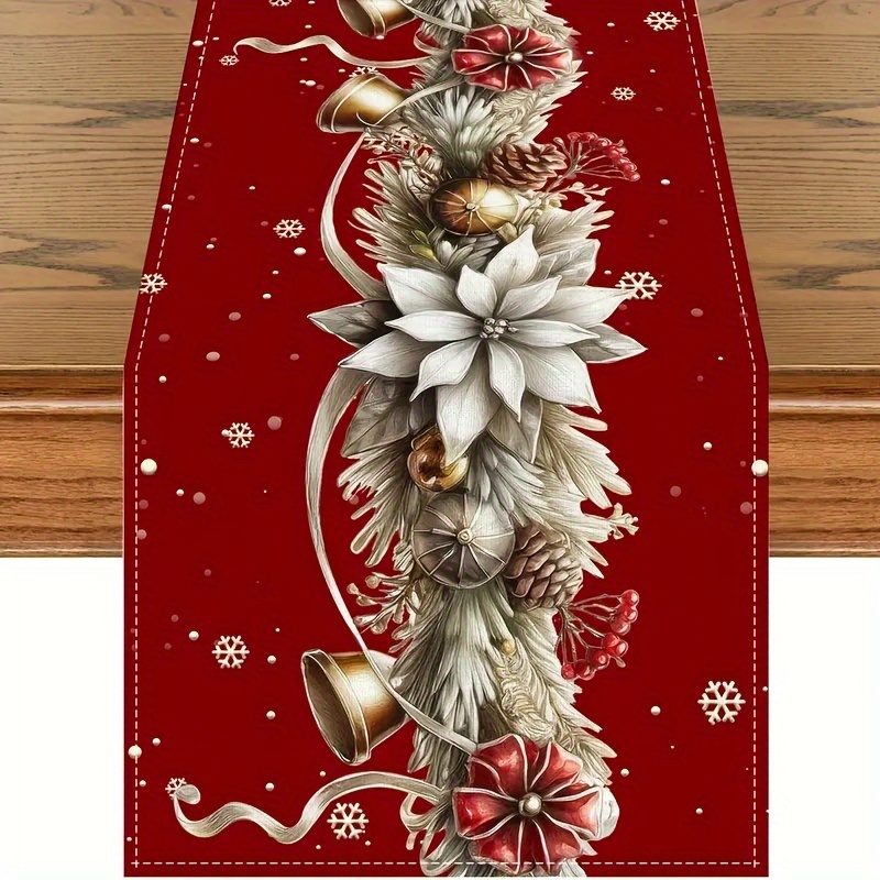 

1pc Christmas And Table - 100% Rectangular Table For And Dining, , , And Decorations