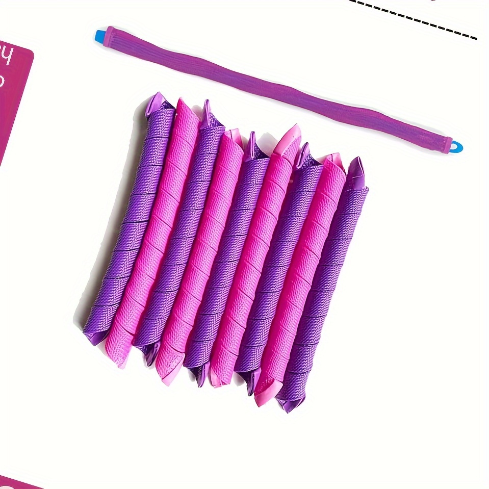 50pcs Hair Styling Tool Set: Spiral With 55cm 48 Medium Wave Curlers + 2 Styling Tools, Heatless Hair Rollers For Damage-free Styling