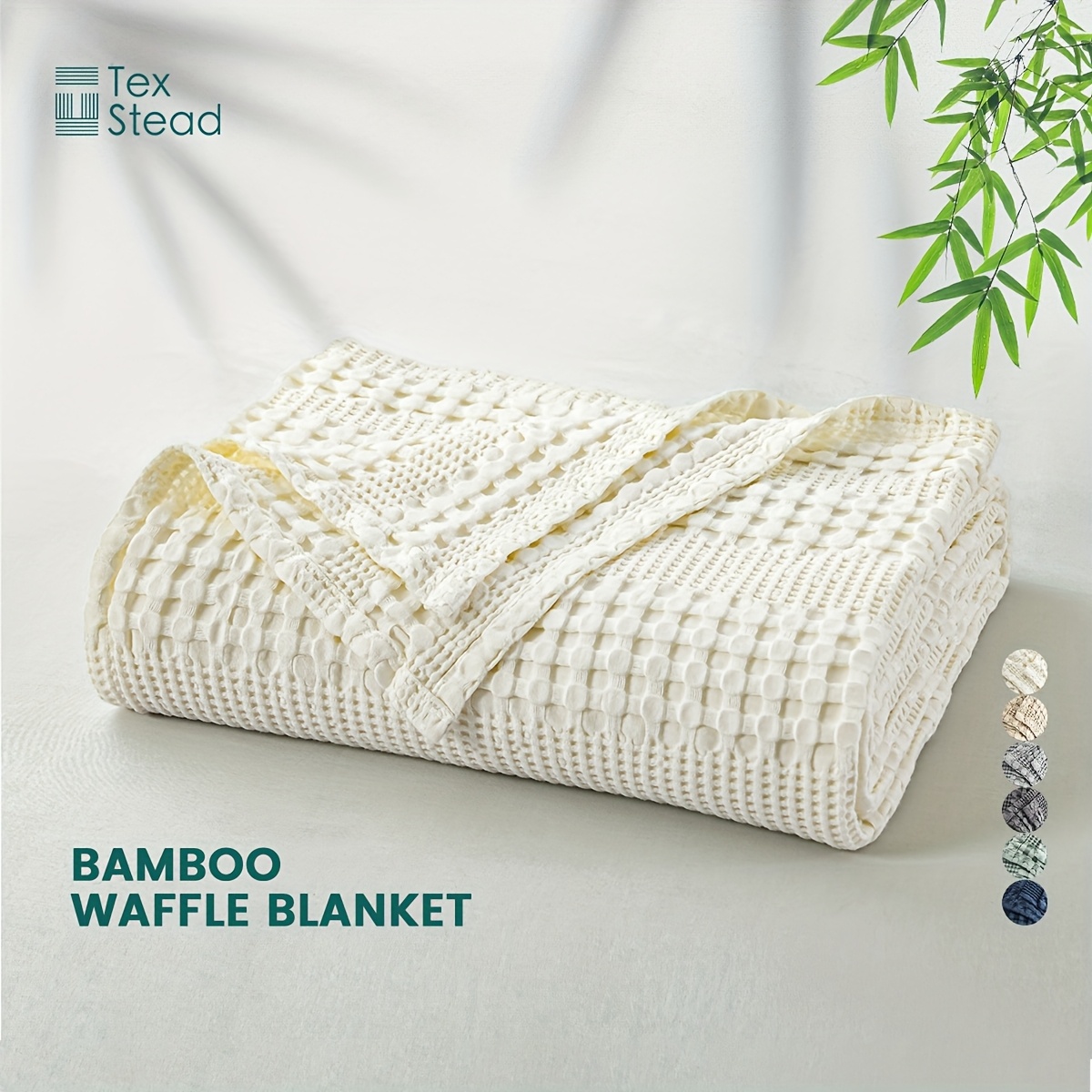 1pc cooling bamboo waffle blanket lightweight breathable blanket for hot sleepers ice   throws   break throws moisture wicking bedding   luxury throws for bed couch and sofa arc   summer bedding gifts