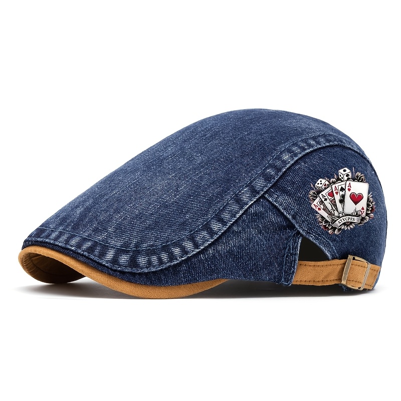 TEMU Les de couleur du tissu normales. Les accessoires imprimés positionnés aléatoirement. Casquette de baseball pour homme de style vintage